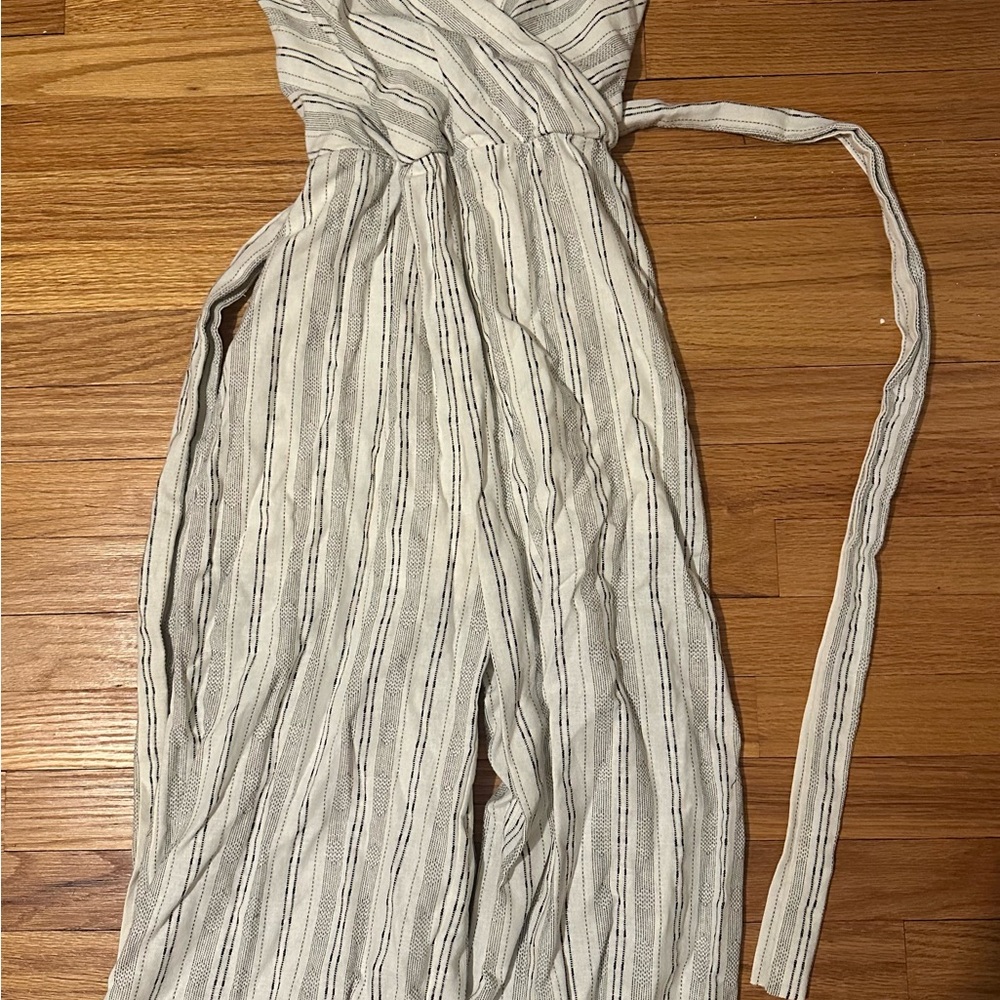 Striped Sleeveless Jumpsuit